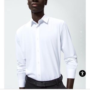 Mens zara white button up shirt size medium